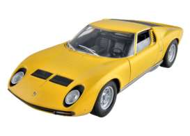 Lamborghini  - Miura 1968 yellow - 1:18 - Welly - 18017y - welly18017y | Toms Modelautos
