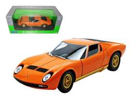 Lamborghini  - Miura 1968 orange - 1:18 - Welly - 18017r - welly18017O | Toms Modelautos