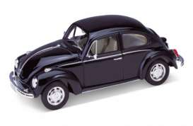Volkswagen  - 1959 black - 1:24 - Welly - 22436bk - welly22436bk | Toms Modelautos