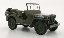 Willys  - Jeep US Army 1942 army green - 1:18 - Welly - 18055Cgn - welly18055Cgn | Toms Modelautos
