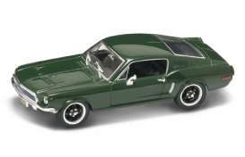 Ford  - Mustang GT 1968 dark green - 1:43 - Lucky Diecast - 43207gn - ldc43207gn | Tom's Modelauto's