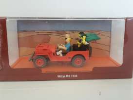 Willys  - Jeep *TinTin* 1943 red - 1:43 - Magazine Models - TinWillysR - magTinWillysR | Toms Modelautos
