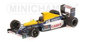 Williams Renault - 1991 blue/yellow - 1:43 - Minichamps - 437910000 - mc437910000 | Toms Modelautos