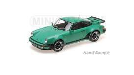 Porsche  - 911 Turbo 1977 green - 1:12 - Minichamps - 125066118 - mc125066118 | Toms Modelautos