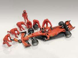 Figures diorama - Team Red #1 2020 red - 1:43 - American Diorama - 38382 - AD38382 | Toms Modelautos