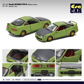 Honda  - Integra Type R DC2 green/black - 1:64 - Era - HA20DC2RN22 - Eraha20DC2RN22 | Toms Modelautos