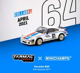 Porsche  - 934 white/blue/red - 1:64 - Tarmac - T64MC-003-DAY - TC-T64MC003DAY | Toms Modelautos
