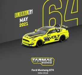 Ford  - Mustang yellow/black - 1:64 - Tarmac - T64G-011-IMSA - TC-T64G011IMSA | Toms Modelautos