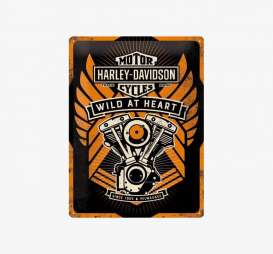 Tac Signs 3D  - Harley Davidson black/orange - Tac Signs - NA63310 - tac3D63310 | Tom's Modelauto's