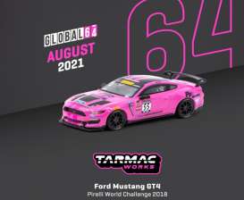 Ford  - Mustang pink - 1:64 - Tarmac - T64G-011-PWC - TC-T64G011PWC | Toms Modelautos