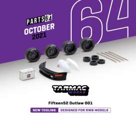 Rims &amp; tires Wheels & tires - Fifteen52 black - 1:64 - Tarmac - T64W-007-BK - TC-T64W007BK | Toms Modelautos