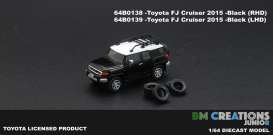 Toyota  - FJ Cruiser 2015 black/white - 1:64 - BM Creations - 64B0139 - BM64B0139lhd | Toms Modelautos