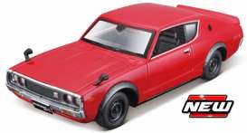 Nissan  - Skyline 2000GT-R 1973 red - 1:24 - Maisto - 39528 - mai39528 | Tom's Modelauto's