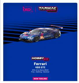 Ferrari  - 488 GTE 2019 blue - 1:64 - Tarmac - T64-071-19LM83 - TC-T64-071-19LM83 | Tom's Modelauto's