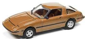 Mazda  - RX7 1981 gold - 1:64 - Johnny Lightning - SP191B - JLSP191B | Tom's Modelauto's