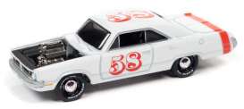 Dodge  - Dart (Spoilers) 1970 white/red - 1:64 - Johnny Lightning - SP211A - JLSP211A | Tom's Modelauto's
