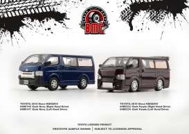 Toyota  - Hiace KDH200V 2015 dark navy blue - 1:64 - BM Creations - 64B0147 - BM64B0147lhd | Toms Modelautos
