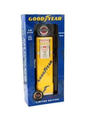 Gasoline  - Goodyear Gas Pump 2022 blue/yellow - 1:8 - Golden Wheel - 86406 - GW86406 | Toms Modelautos