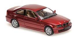 BMW  - 3-series E46 1999 red metallic - 1:43 - Maxichamps - 940028320 - mc940028320 | Tom's Modelauto's