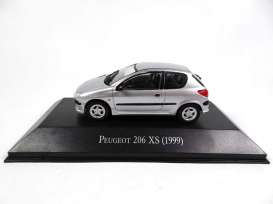 Peugeot  - 206 1999 Silver - 1:43 - Magazine Models - ARG60 - magARG60 | Toms Modelautos