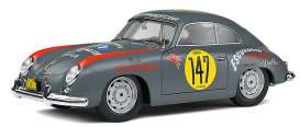 Porsche  - 356 Pre-A 1954 grey - 1:18 - Solido - 1802807 - soli1802807 | Toms Modelautos