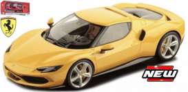 Ferrari  - yellow - 1:64 - Bburago - 56022Y - bura56022Y | Toms Modelautos