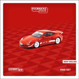 Porsche  - RWB 997 red - 1:64 - Tarmac - T64-057-PH - TC-T64-057PH | Tom's Modelauto's