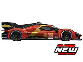 Ferrari  - 499P 2023 red/yellow/black - 1:43 - Bburago - 36312B - bura36312B | Toms Modelautos