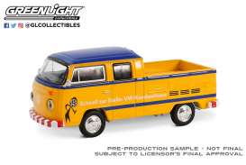Volkswagen  - Type 2 1977 yellow/blue - 1:64 - GreenLight - 36100D - gl36100D | Toms Modelautos