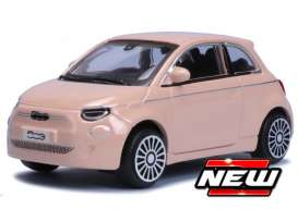 Fiat  - 500e 2021 light roze - 1:43 - Bburago - 3045R - bura30456LR | Toms Modelautos