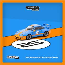Porsche  - 993 blue/orange - 1:64 - Tarmac - T64-TL054-BO - TC-T64TL054BO | Toms Modelautos