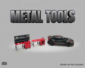 Tools Garage Accessoires - Metal Diecast Tools set various - 1:64 - American Diorama - 2409MJ - AD2409MJ | Toms Modelautos