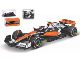 McLaren  - MCL60 2023 orange/black/blue - 1:43 - Bburago - 38088N - bura38088N | Toms Modelautos