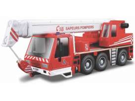   - Sapeurs Pompiers Crane red/white - 1:50 - Bburago - 32010 - bura32010 | Toms Modelautos