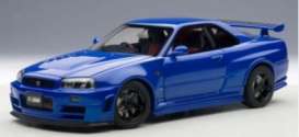 Nissan  - Skyline GT-R  2005 blue - 1:18 - AutoArt - 77462 - autoart77462 | Tom's Modelauto's