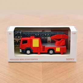 Mercedes Benz  - Atego red/yellow - 1:43 - Norev - 431030 - nor431030 | Tom's Modelauto's