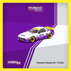 Mazda  - RX7 white/purple - 1:64 - Tarmac - T64-066-WP - TC-T64-066-WP | Tom's Modelauto's