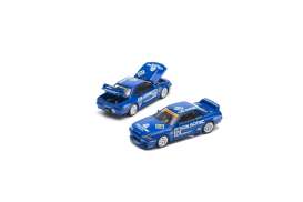 Nissan  - Skyline GT-R R32 blue - 1:64 - Pop Race Limited - PR640104 - PR640104 | Tom's Modelauto's