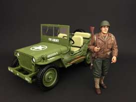 Figures diorama - army green/brown - 1:18 - American Diorama - 77410 - AD77410 | Tom's Modelauto's